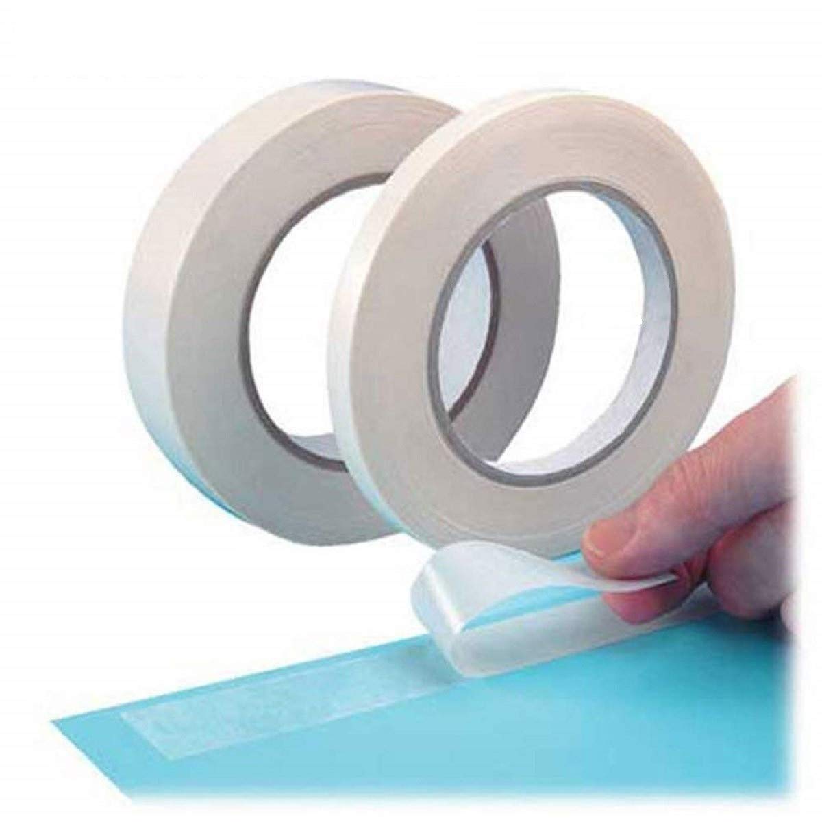 Boxes And Board International Limited Pack of 4 Premium Quality Double Sided Tape 25mm x 25mm Easy Tear