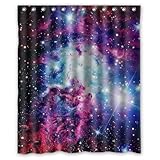 Bathroom decor - Space Nebula Universe Pattern Retro Galaxy Tribal Patterned Shower Curtain (60