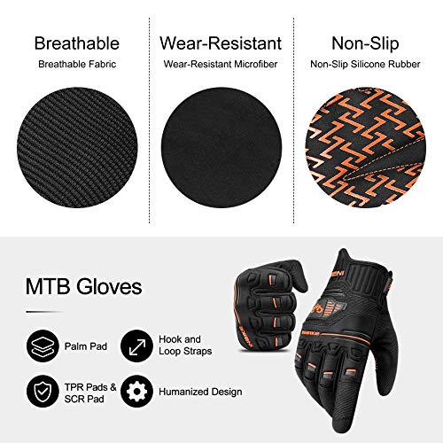 INBIKE MTB Mountain Bike Gloves 5MM Padded Dirt Bike Cycling Gloves