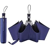 DBA FDJASGY Sun Umbrella Compact Folding Travel Umbrella Auto Open and Close for Windproof, Rainproof & 99.9% UV Protection Parasol with Black Anti-UV Coating