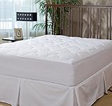Micropuff - Down Alternative Mattress Pad - Fitted Style Mattress Topper (King Size - 78"x80") –Mattress Cover Stretches up to 18"! ()