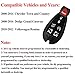 SaverRemotes 7 Button Key Fob Compatible for 2008-2016 Chrysler Town and Country, 2008 2009 2010 2011 2012 2013 2014 2015 2016 Dodge Grand Caravan Replacement M3N5WY783X