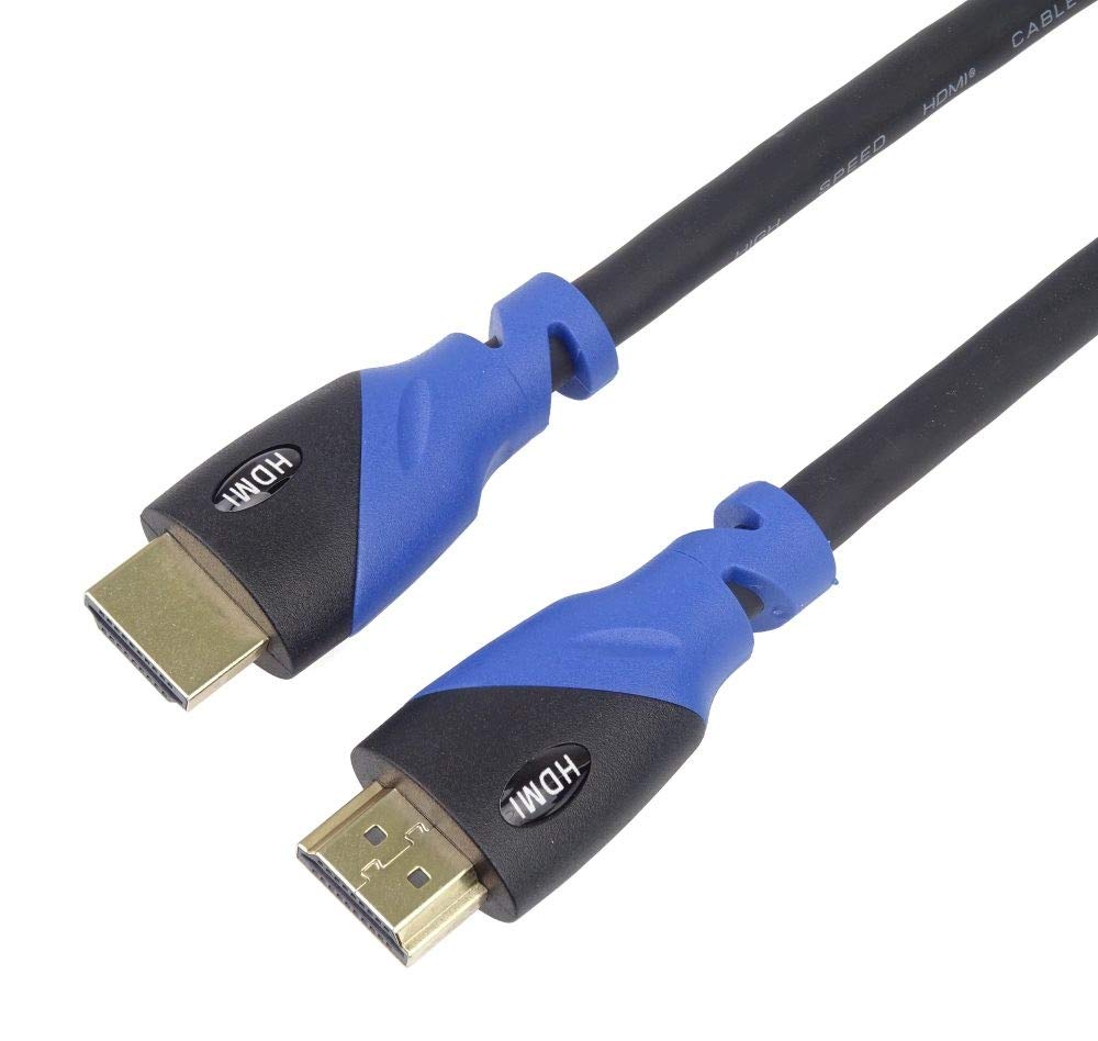 PremiumCord 4K HDMI 2.0b Cable, Resolution UHD 4K@60Hz 2160p, 3D, ARC, HDCP, Gold Plated Connectors, Black and Blue PVC Connectors, Length 5 m