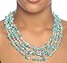 HinsonGayle 'Sienna' 4-Strand Handwoven Turquoise & White Freshwater Cultured Pearl Necklace-20 in length