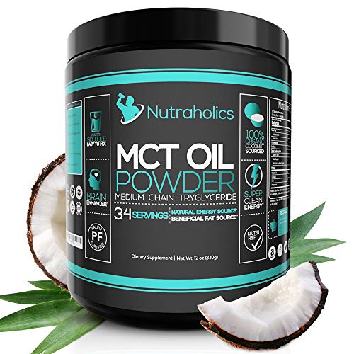MCT Oil Powder - Keto Diet Coffee Creamer, Paleo Certified, Non-GMO, Gluten Free - 100% Organic Coconut Medium Chain Triglycerides, Ketogenic Super Fuel for Energy and Brain Function