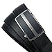 Sanxiner Men's Genuine Leather Ratchet Belt with Automatic Buckle Black Long 52