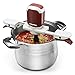 Gourmia GST210 Stiriffic Adjustable Pot & Pan Hands Free Automatic Stirrer - Red - Free Recipe E-book Included