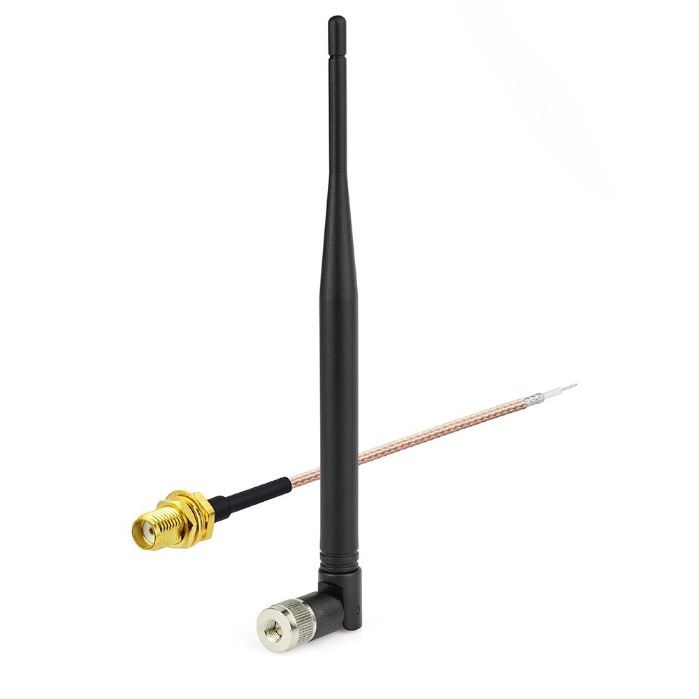Eightwood 868MHz SMA Antenna + SMA Cable RG178 15cm 6inch for CB Radio, GSM, Wi-Fi, RFID, Ham Radio