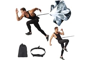 Running Speed Training 56 Inch Resistance Parachute Umbrella Chute & Fitness Explosive Power Training With Adjustable Strap, 