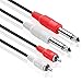 TNP Premium Dual 1/4 Inch to Dual RCA Audio Cable (3FT) - Male 6.35mm 1/4