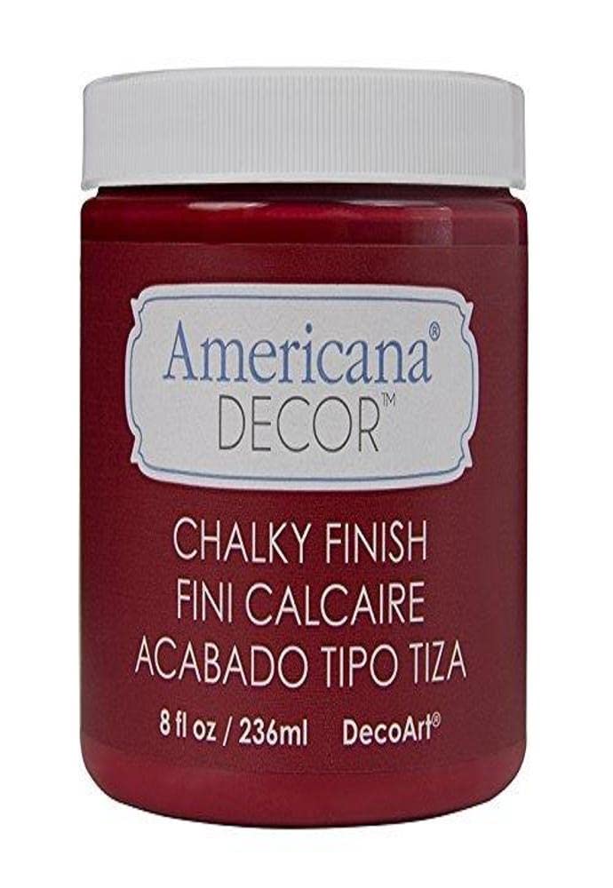 DecoArt ADC-07 Americana Decor Chalky Finish Paint - Rouge, Red, (8 0z)