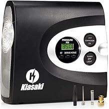 ONE DAY SALE!-2018 Premium Digital Tire Inflator for Car W/Pressure Gauge - Portable Air Compressor - Electric Auto Pump | Easy To Store - Auto Shut OFF - 12V DC - 3 Attachments &ndash; BONUS Carrying Case