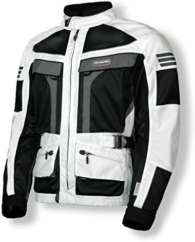 Olympia Dakar 2 Mens Mesh Tech On-Road Racing Motorcycle Jacket Ivory X-Large