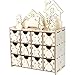 Aytai DIY Wooden Advent Calendar Christmas Advent Calendar 2019 with 24 Drawers, 24 Days Countdown Calendar for Christmas Holiday Decorations