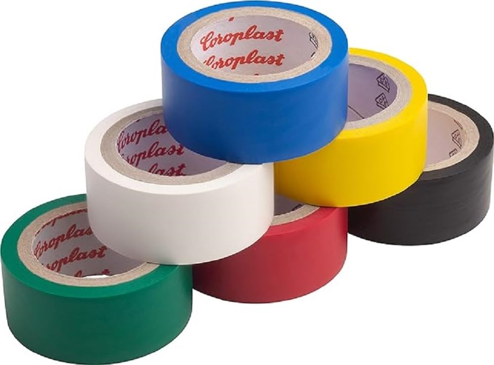 Meister 8632010 Insulating Tape 3.3 m x 19 mm Set of 6 Assorted Colours
