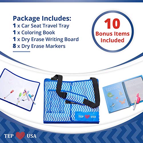 Car Seat Kids Travel Tray Toddler Lap Activity Table Includes Dry