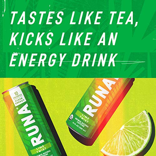 Organic Clean Energy Drink by RUNA, Lime Twist Refreshing Tea Taste