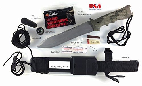 Top Quality Survival Knife with Sheath - Amazon Jungle Survival Knife with Survival Kit-extreme Survival Knife with Drop Point Schrade-fixed Blade Army Survival for All Outdoor Hunting Camping Needs