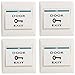 UHPPOTE DC12V Push Exit Release Button Square Rocker Switch - Flush-Mounted for Door Access Control System (Pack of 4)