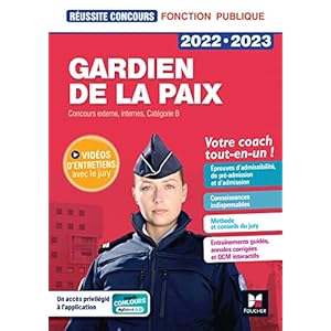 Réussite Concours – Gardien de la paix Cat. B – 2022 -2023 – Préparation complète
