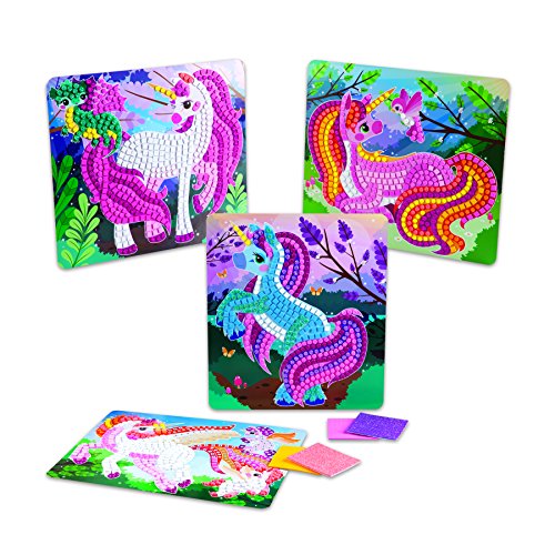 The Orb Factory Sticky Mosaics Unicorns Arts & Crafts, Pink/Teal/Blue/Purple, 12" x 2" x 10.75"
