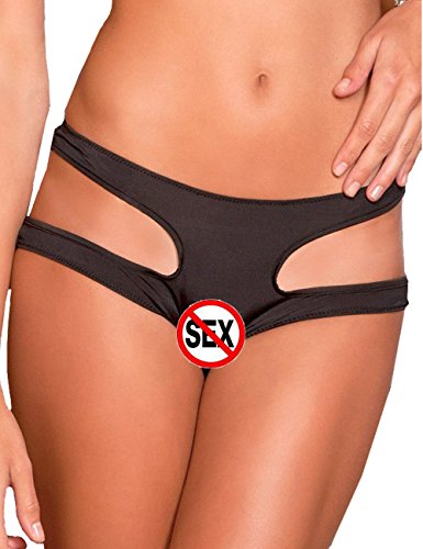 Oliveya Women Lingerie Thong Black Lace Boyshorts Crotchless Panty Underwear 3XL