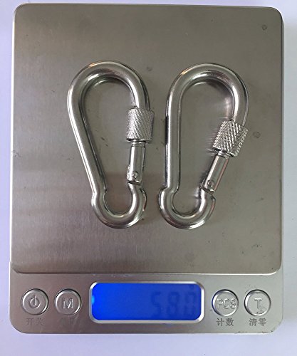 Stainless-Steel-316-Carabiner-Spring-Snap-Hook-with-Screw-Lock-14-Inch-Silver-2-Pack-generic Stainless-Steel-316-Carabiner-Spring-Snap-Hook-with-Screw-Lock-14-Inch-Silver-2-Pack-generic