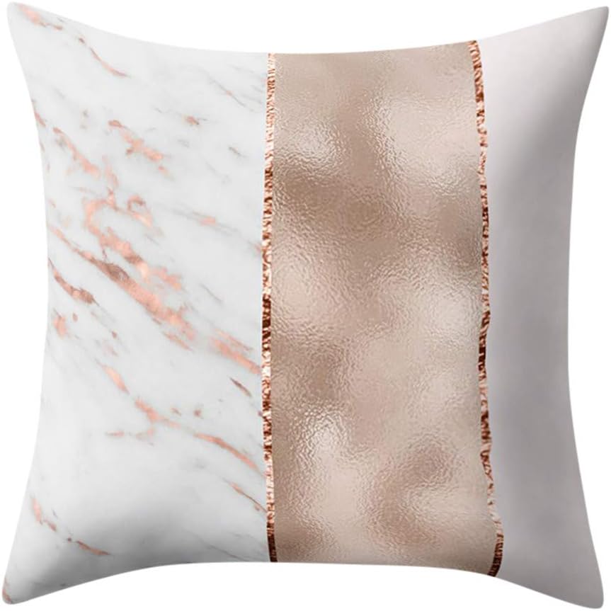 45cm*45cm Pillowcases, Geometric Marble Texture Print Multicolor Square Throw Sofa Pillow Case Decorative Car Cushion Cover (J)