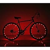 Soondar Uprated USB Powered Rechargeable Water Resistant Cool 20 LED Bicycle Bike Cycling Wheel Light Safety Light Spoke Light Lamp Lightweight Accessory (1-PACK RED)
