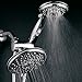 HotelSpa 30-Setting 3-Way Spiral Rainfall Handheld Shower Head Combo with On/Off Pause Switch and 5-7 Feet Stretchable Stainless Steel Hose - Chrome