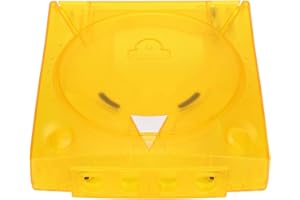 Game Console Protective Shell, Plastic Yellow Translucent Housing Shell, Shell Replacement Compatible with SEGA Dreamcast DC