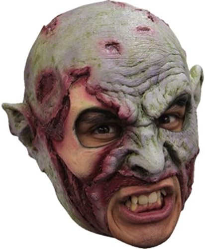 Walker With Teeth Latex Mask Dead Zombie Open Mouth Prosthetic Adult Halloween