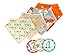 Baby Bandana Drool Bib Kit by Tiny Stars - 4 Pack of Girl Absorbent Cotton/Fleece Snap-On Bibs with 12 Baby Monthly Stickers. Great for Infant Boys and Girls – Great Baby Gift!