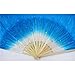 RuiXiang 1.8M Long Dance Fan,Belly Dance Bamboo Fan,Yangko Fan Silk Fan,Square Dance Morning Practice Simulation Silk Fan