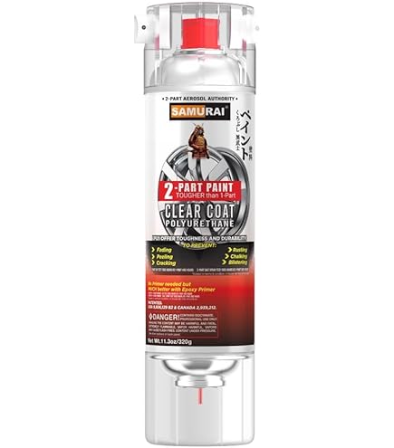 SAMURAI 2-Part Polyurethane Spray Paint Clear Coat for Car - 11.3