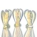 Jovivi 4pcs Pocket Guardian Angel Wings, Rose Quartz, Tiger Eye, Aventurine, Opalite, Rock Crystal Healing Angel Figurines 1.6 inch