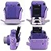 [Fujifilm Instax Mini 8 Case] - CAIUL 2nd Generation [Update Version] Comprehensive Protection Instax Mini 8 Case With Soft PU Leather [ Film Count Show and Easy to Reload Film Design ] (Purple)