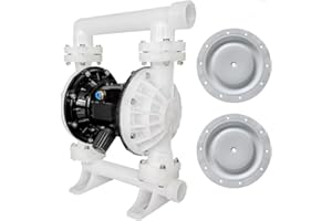 Pneumatic double diaphragm pump, 1-1/2 inch inlet and outlet DN40, polypropylene body, 35GPM and Max 120pSI, chemical pump bl