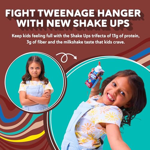 RIPPLE KIDS CHOCOLATE PLANT BASED SHAKE UPS | 13G OF QUALITY SOURCED PEA PROTEIN, CALCIUM RICH | SHELF STABLE | VEGAN & NON GMO | DAIRY, SOY, NUT, GLUTEN & LACTOSE FREE | 8 FL OZ CARTONS (PACK OF 12)
