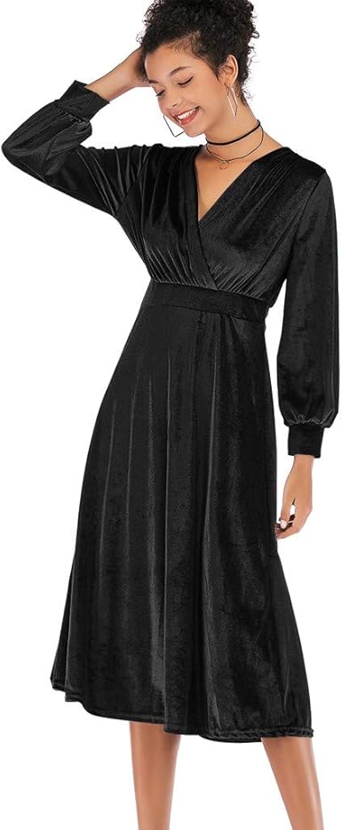 ladies v neck dresses