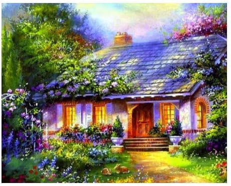 Diy Diamante Pintura 5D Paisaje Cabaña Sala De Estar Dormitorio Mural