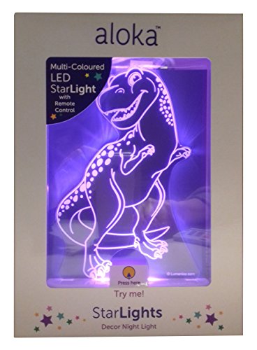 Aloka Trex Starlight Multi-Colored LED Light with Remote Control, Multi-Color Changing, 8 inch
