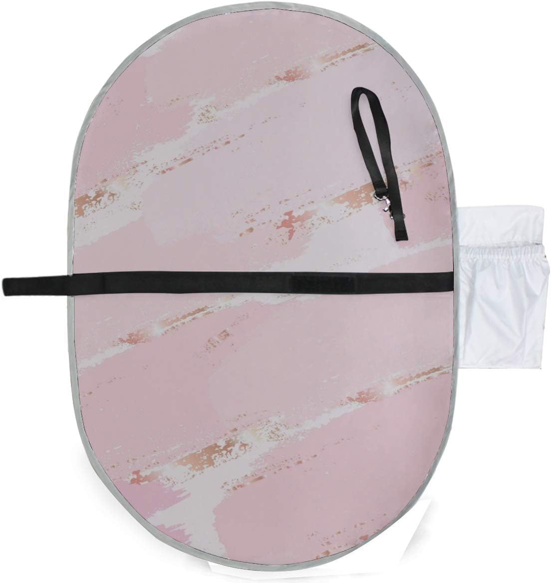 Baby Portable Pad Waterproof Foldable Pattern Rose Gold Diaper Mat Travel Mat Convenient Hanging