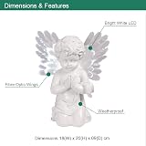 GardenKraft Solar Powered LED Angel Light with Fibre Optic Wings 19cm view 3