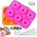 LoveS 10Pcs Donut Decorating Kits, 2 Silicone Donut Molds, 6 Stainless Steel Decorating Tips, 1 Translucent Silicone Pastry Bag & 1 Adapter