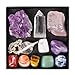 7 Tumbled Chakra Gemstones, Amethyst Crystal, Rose Quartz, Quartz Crystal Point, Pendulum + Guide & Instructions - Gift Kit