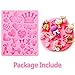 Sakolla Baby Shower Fondant Mold - Mini Bow Bowknot Crown Heart Silicone Mold for Sugarcraft, Cake Decorating, Chocolate, Candy, Polymer Clay, Cupcake Decorating
