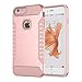 iPhone 6S Plus Case,iPhone 7 Plus Case,Spevert Heavy Duty Dual Layer Hybrid Hard PC Back Soft TPU Raised Edge Shock Absorption Protective Case for iPhone 6S Plus/7 Plus - Rose Gold/Rose Gold