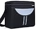 MIER Insulated lunch Box Bag Adult Men and Women Soft Cooler Bag with Shoulder Strap, Leakproof Liner, 16can(Black)