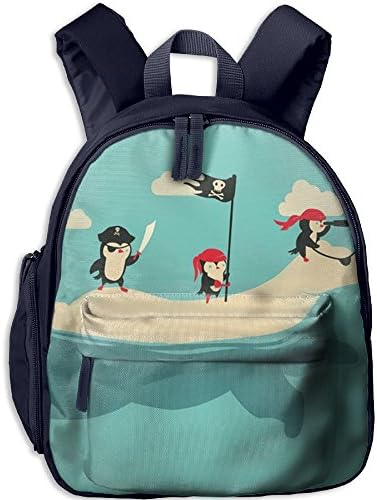 Pirate Penguins And Polar Bear Kid's All-in-One Backpack, Baby Boys Girls Toddler Pre School Waterproof School Bag Children Bookbags